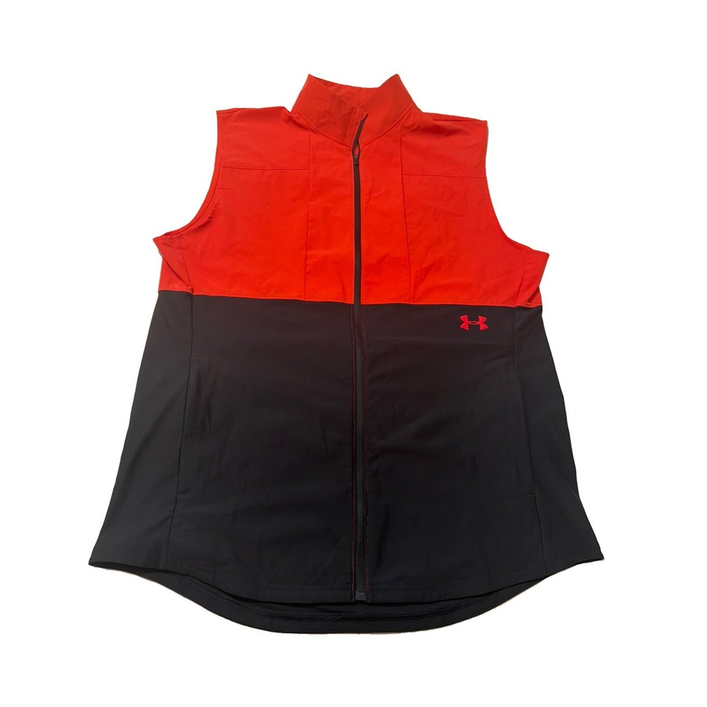 Under Armour Active Vanish Hybrid Vest Sleeveless Red Black Two Toned-XXL